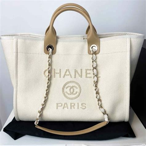 chanel deauville pearl tote bag price